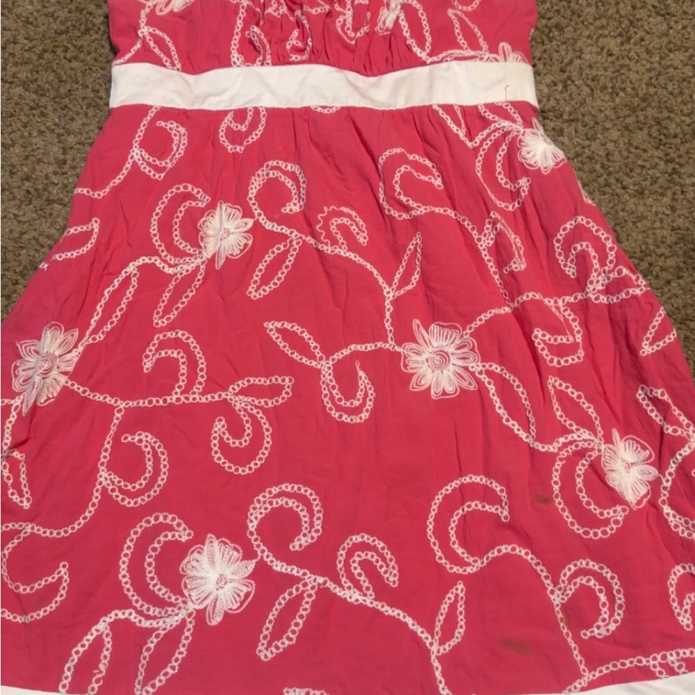 Michele Pink and White Floral Kids Dress